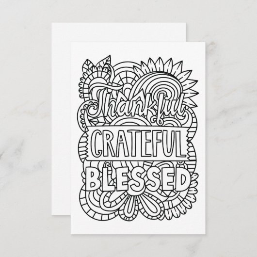 Dankbare Farbe Ihre eigene Note-Karte Dankeskarte (Vorne/Hinten)