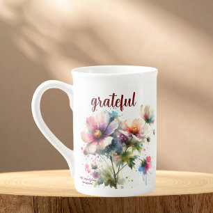 Dankbare Florale Moderne Spezialtasse Porzellantasse