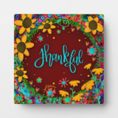 Dankbare florale Whimsical Daisises Inspirivity Fotoplatte (Vorderseite)