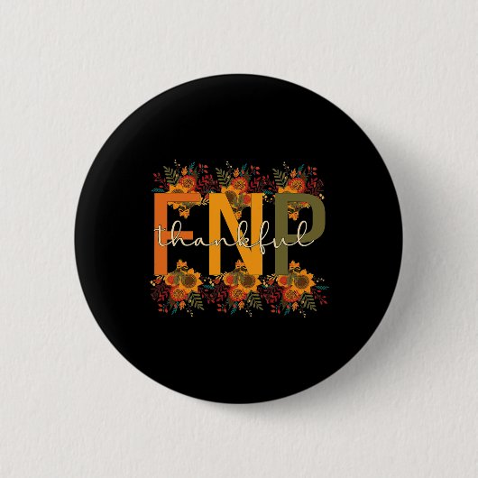 Dankbare FNP Erntedank Family Nurse Practitiontion Button (Vorderseite)