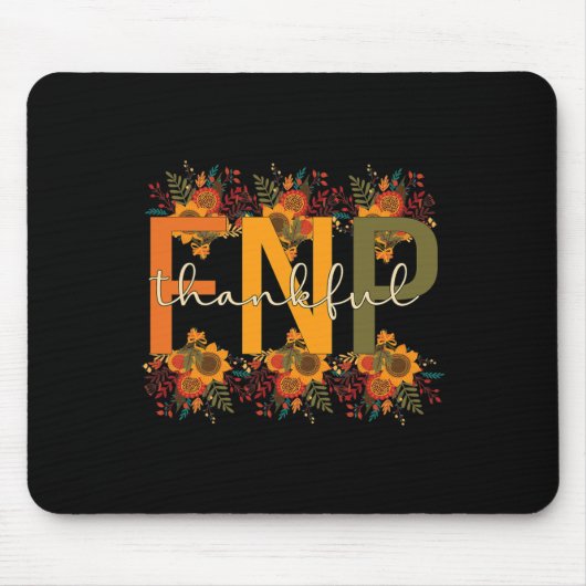 Dankbare FNP Erntedank Family Nurse Practitiontion Mousepad (Vorne)