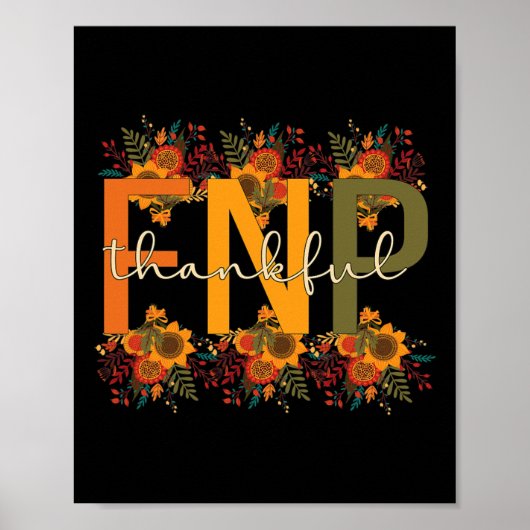 Dankbare FNP Erntedank Family Nurse Practitiontion Poster (Vorne)