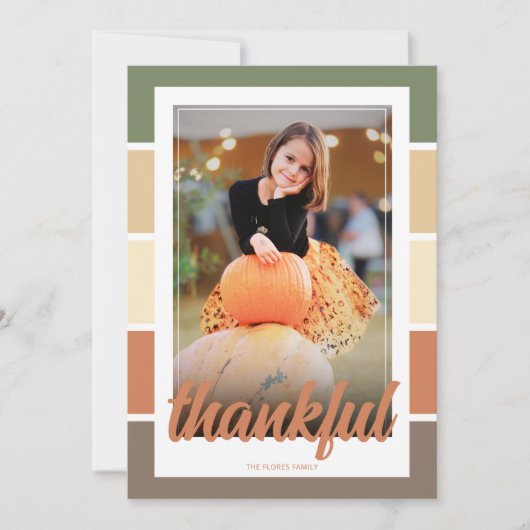 Dankbare Foto Erntedank Card oder Einladung (Vorderseite)