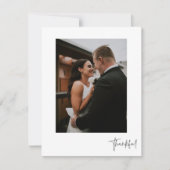 Dankbare Foto Hochzeit Dankeschön Karte (Vorderseite)