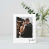 Dankbare Foto Hochzeit Dankeschön Karte (Stehend Vorderseite)