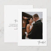 Dankbare Foto Hochzeit Dankeschön Karte (Vorne/Hinten)