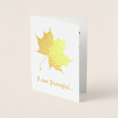 Dankbare Freundschaft Herbst lässt benutzerdefinie Folienkarte (Vorderseite)