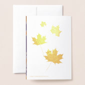 Dankbare Freundschaft Herbst lässt benutzerdefinie Folienkarte (Rückseite mit Umschlag)