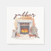 Dankbare freundschaftliche Ansammlung Serviette (Vorderseite)