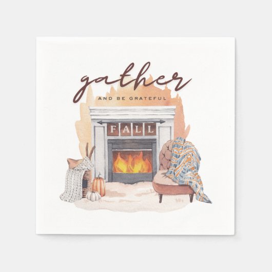 Dankbare freundschaftliche Ansammlung Serviette (Vorderseite)