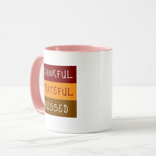 Dankbare Gesegnete Tasse (Vorderseite Links)