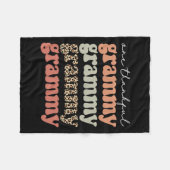 Dankbare Grammy Herbstbaum Herbstlaube Thanksgivi Fleecedecke (Vorderseite (Horizontal))
