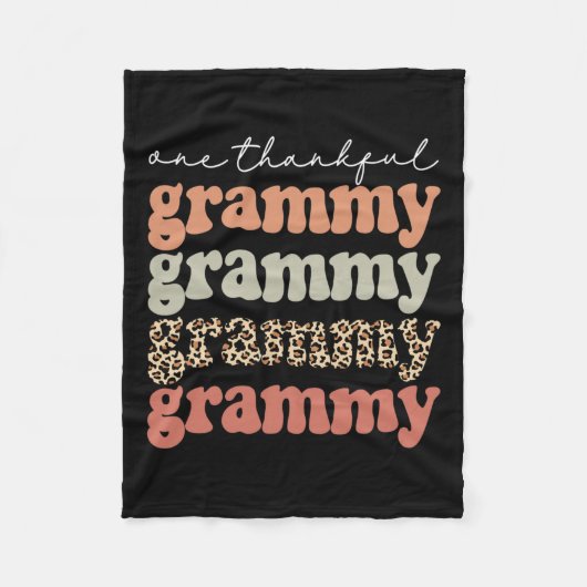 Dankbare Grammy Herbstbaum Herbstlaube Thanksgivi Fleecedecke (Vorderseite)