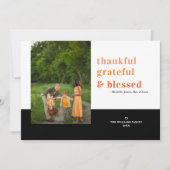 Dankbare Gratewert gesegnete Erntedank Foto-Karte Einladung (Vorderseite)