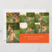 Dankbare Gratewert gesegnete Erntedank Foto-Karte Einladung (Rückseite)