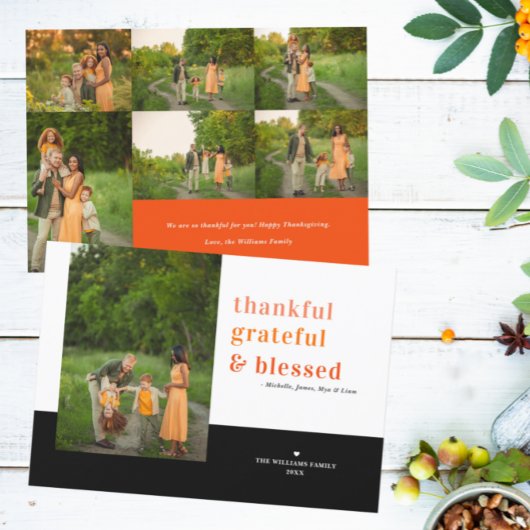 Dankbare Gratewert gesegnete Erntedank Foto-Karte Einladung