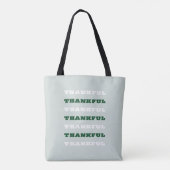 Dankbare grüne Kunst, Dankbarkeit, positive Tasche (Rückseite)