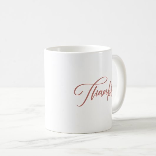 Dankbare handgeschriebene Typografie Kaffeetasse (VorderseiteRechts)