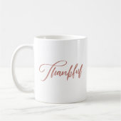 Dankbare handgeschriebene Typografie Kaffeetasse (Links)