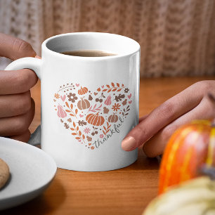 Dankbare Herbst-Herbst-Grafik Kaffeetasse