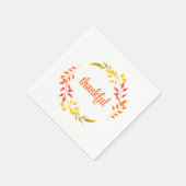 Dankbare Herbst-Herbstfarben Moderner Erntedank Serviette (Ecke)