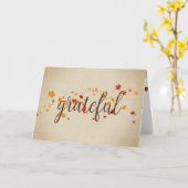 Dankbare Herbstblätter für den Freund Karte (Gelbe Blume)