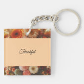 Dankbare HerbstBlume Schlüsselanhänger (Rückseite)