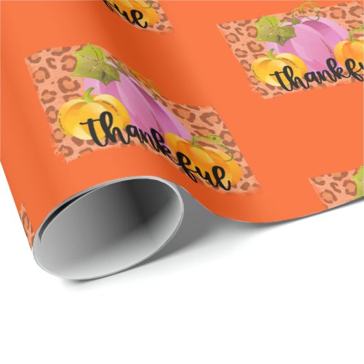 Dankbare Herbsteinstellung von Text und Farbe Geschenkpapier (Rolleneckpunkt)