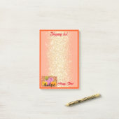 Dankbare Herbsteinstellung von Text und Farbe Post-it Klebezettel (Auf Schreibtisch)