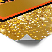 Dankbare Herbsteinstellung von Text und Farbe Poster (Ecke)