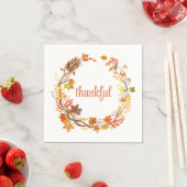 Dankbare Herbstfarben Herbst Moderner Erntedank Serviette (Beispiel)