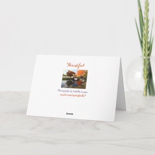 Dankbare Herbstkarte Dankeskarte (Rückseite)