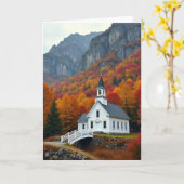 Dankbare Herbstkirchenkarte Karte (Gelbe Blume)