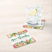 Dankbare Herbstliche Blätter Erntedank Grenze Rechteckiger Pappuntersetzer (Vor Ort)