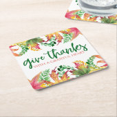 Dankbare Herbstliche Blätter Erntedank Grenze Rechteckiger Pappuntersetzer (angewinkelt)