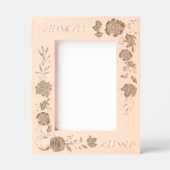 Dankbare Herbstnoten Herbst Blume & Pumpkins Geätzte Rahmen (Vorderseite)