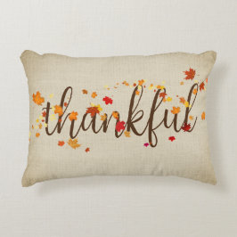 Dankbare Herbstverläufe auf Burlap Dekokissen