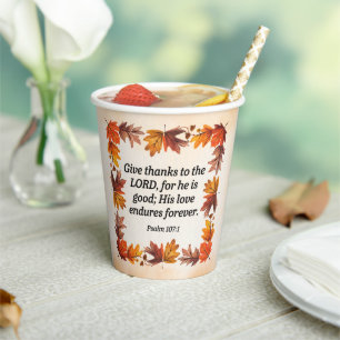 Dankbare Herz-Papier-Cups Pappbecher