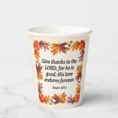 Dankbare Herz-Papier-Cups Pappbecher (Rückseite)