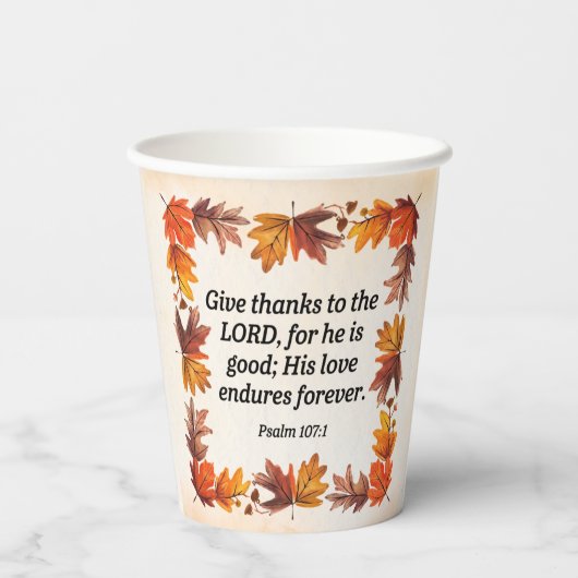 Dankbare Herz-Papier-Cups Pappbecher (Rückseite)