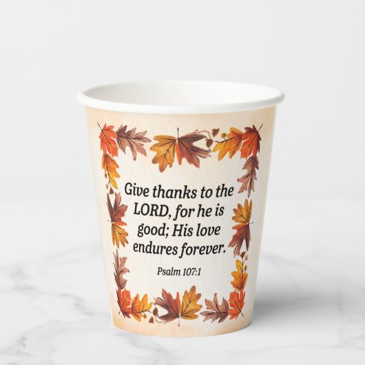 Dankbare Herz-Papier-Cups Pappbecher (Vorderseite)