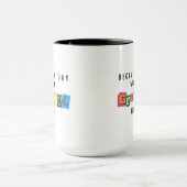 Dankbare Herz Scrapbook Typografie Inspiration Tasse (Zentrum)