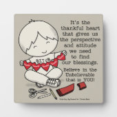 Dankbare Herzen Fotoplatte (Vorderseite)