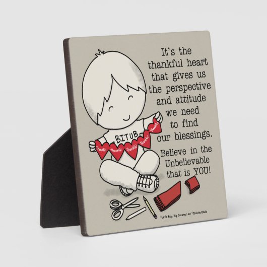 Dankbare Herzen Fotoplatte (Vorderseite)