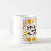 ''Dankbare Herzen, Friedvolle Seelen' Tasse (Vorderseite Links)