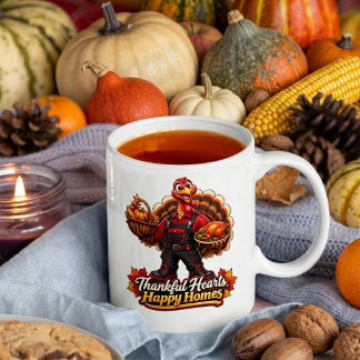 DANKBARE HERZEN, GLÜCKLICHE HEIME KAFFEETASSE
