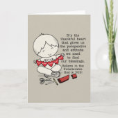 Dankbare Herzen Karte (Vorderseite)