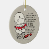 Dankbare Herzen Keramik Ornament (Rechts)