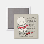 Dankbare Herzen Magnet (Vorderseite/Rückseite)