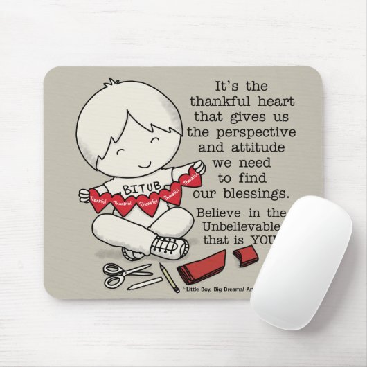 Dankbare Herzen Mousepad (Mit Mouse)
